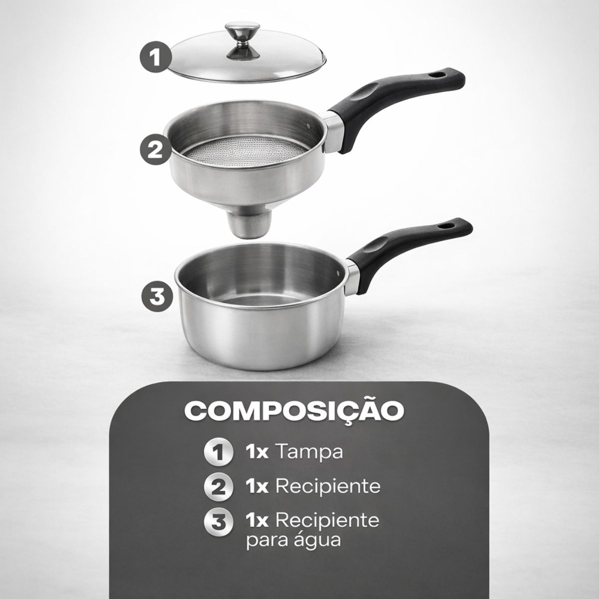 Cuscuzeira Inox 25cm