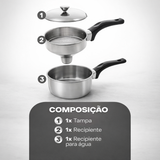 Cuscuzeira Inox 25cm