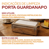 Porta Guardanapo Inox deitado