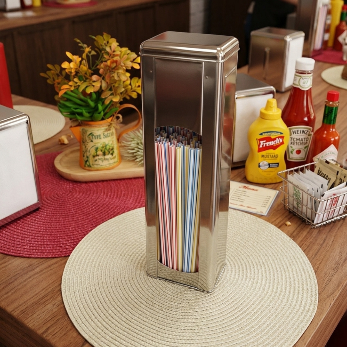 Porta Canudos Aço Inox