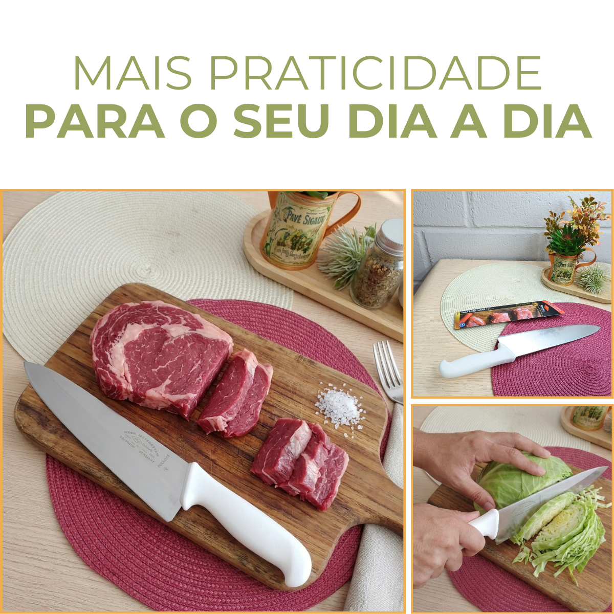 Faca Cheff Cabo Branco 10°