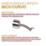 Bico Galheteiro Curvo Aço Inox