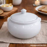 Cumbuca Grande C/ Tampa 2,5L em Porcelana