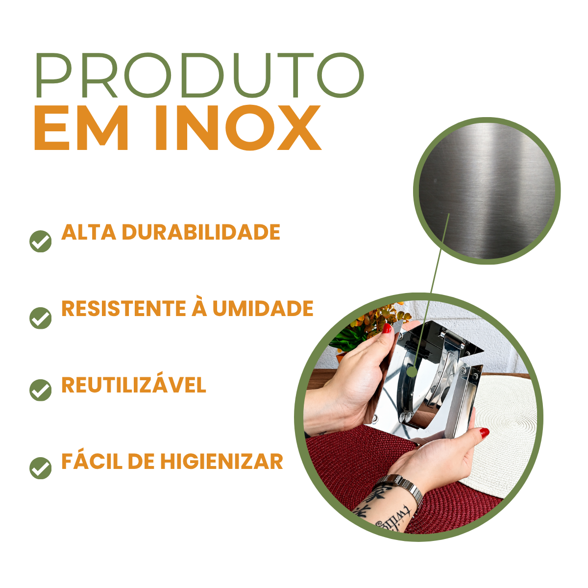 Porta Guardanapo Aço Inox