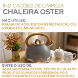 Chaleira Cinza Grey Com Apito 3 Litros