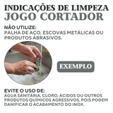 Jogo Cortador Quadrado Aço Inox 7 peças