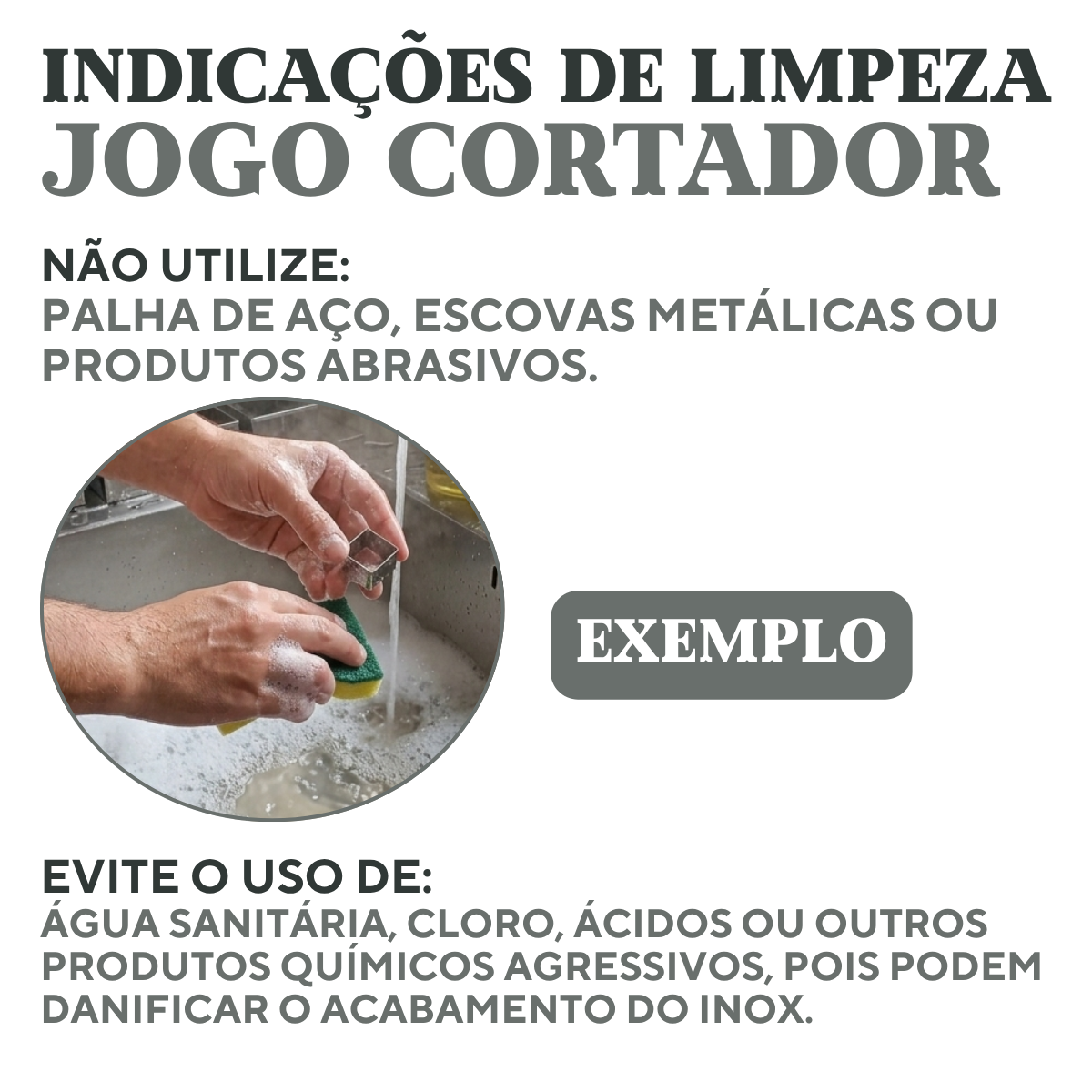 Jogo Cortador Quadrado Aço Inox 7 peças