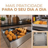 Forma quadrada com tela 30cm escorredor de fritura