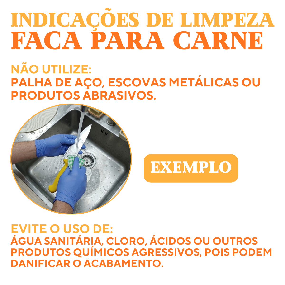 Faca Cheff 8° Cabo Vermelho