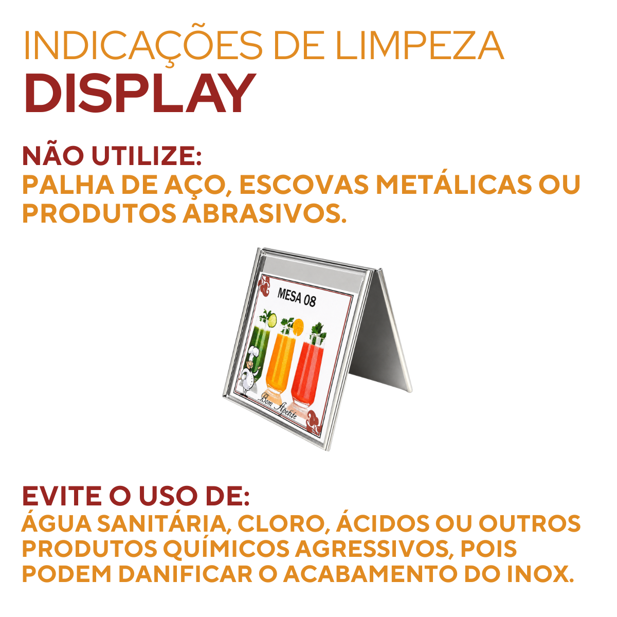 Display Mesa Identificação Mesa