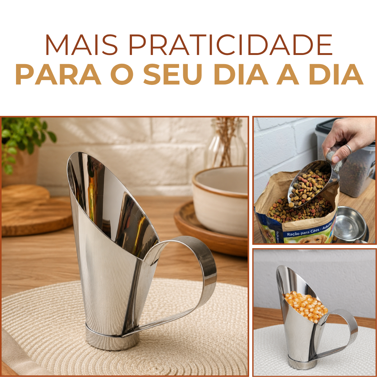 Concha Cereais Aço Inox 50g
