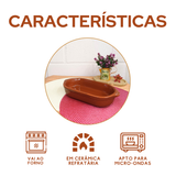 Assadeira Oval Cerâmica 1L