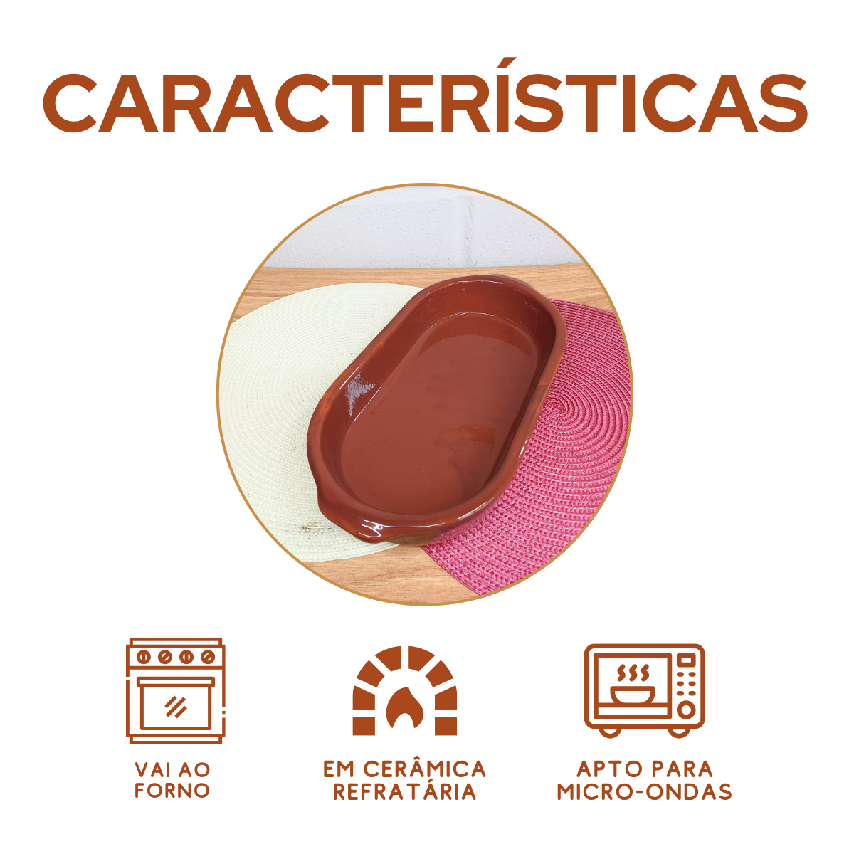 Assadeira Oval Barro 1,7L
