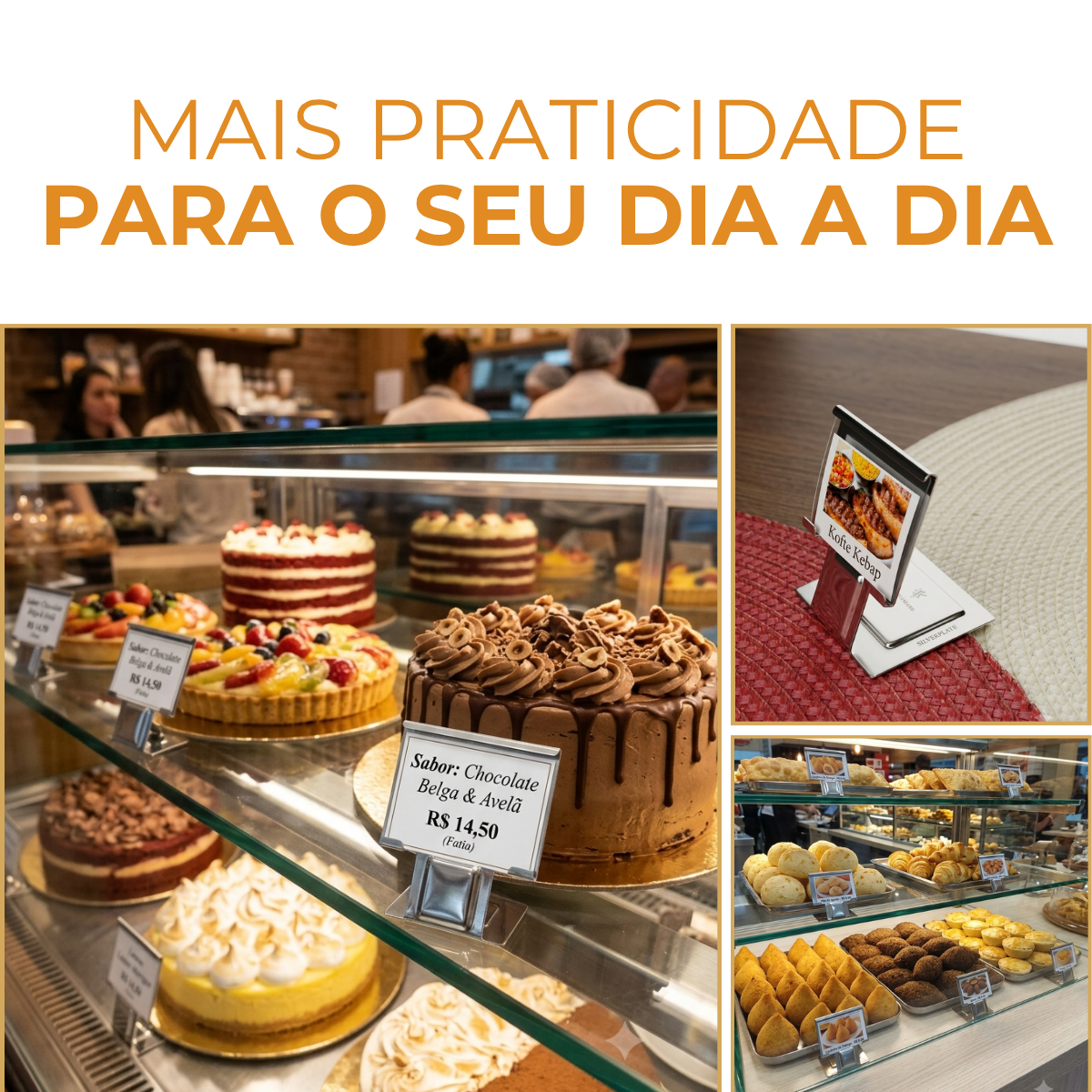 Mini Display de mesa para identificação