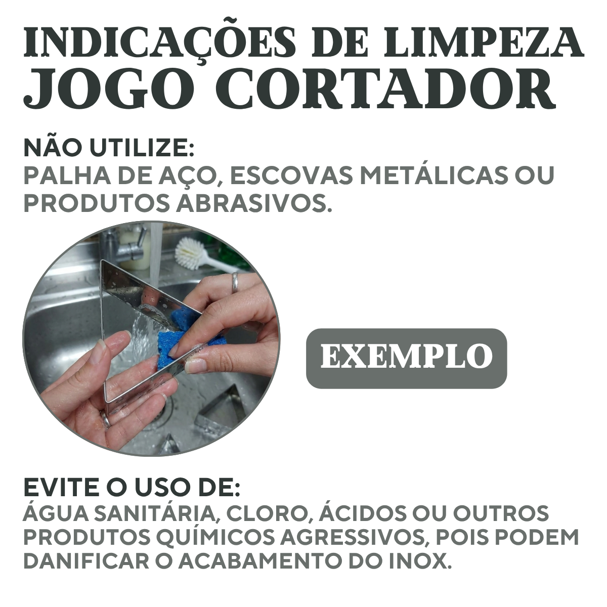 Jogo Cortador Croissant Aço Inox 6 Peças