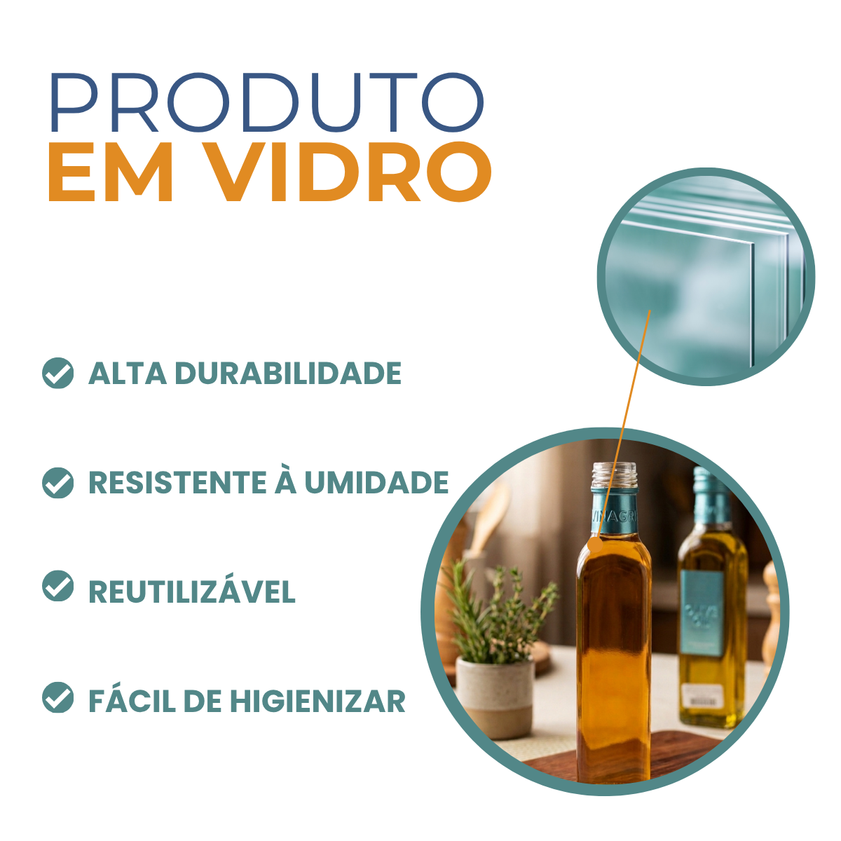 Galheta Vinagre Vidro 250ml S/ Tampa