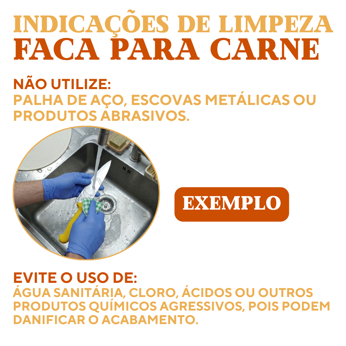 Faca Cheff 6° Cabo Branco