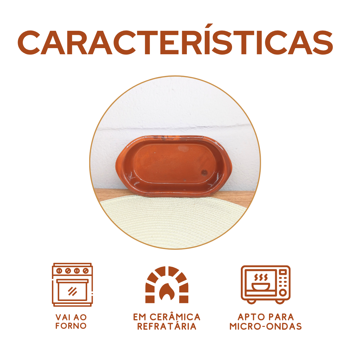 Assadeira Oval Cerâmica 400ml