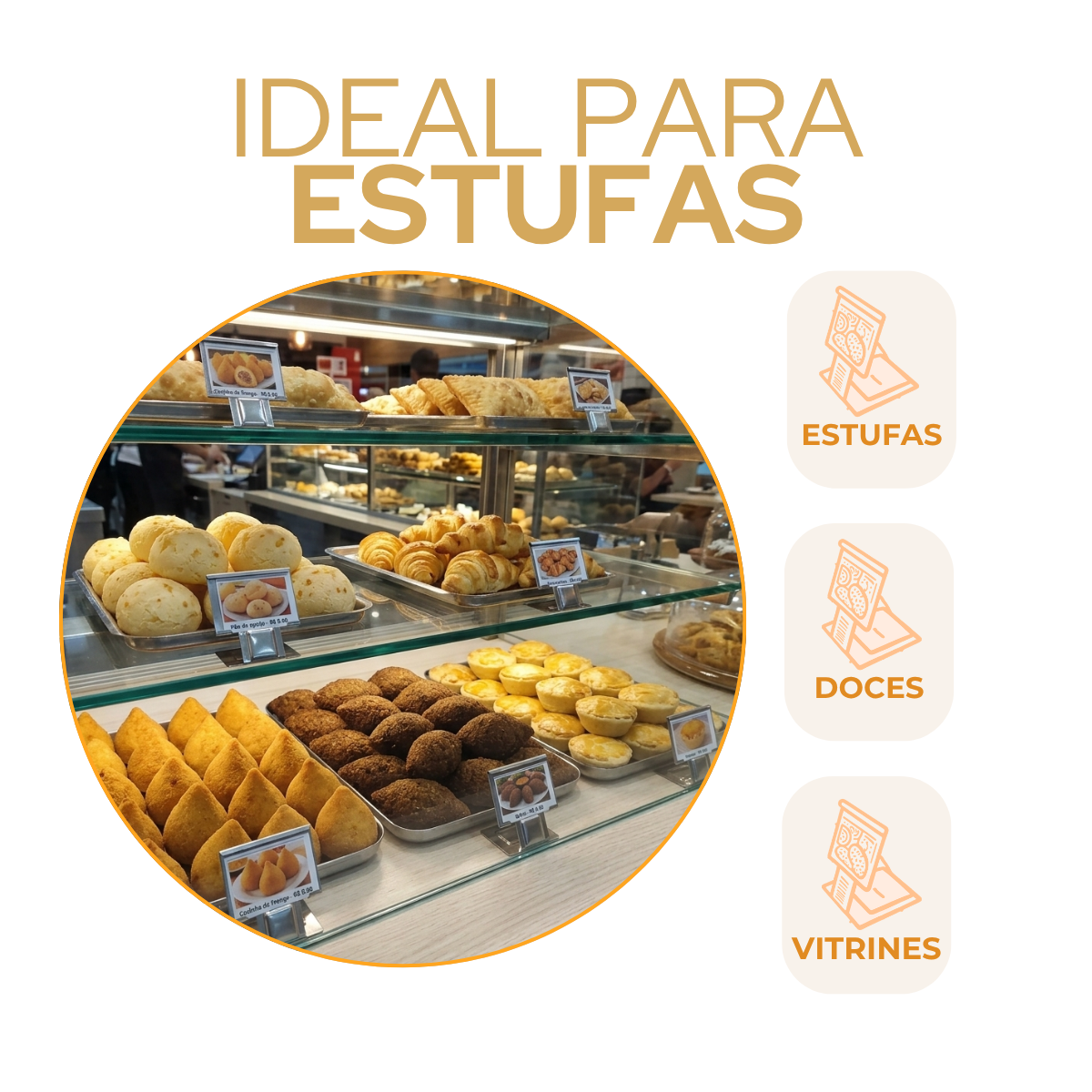 Display de Mesa Aço Inox