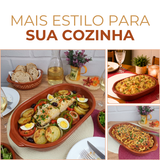 Assadeira Oval Cerâmica 3,8L