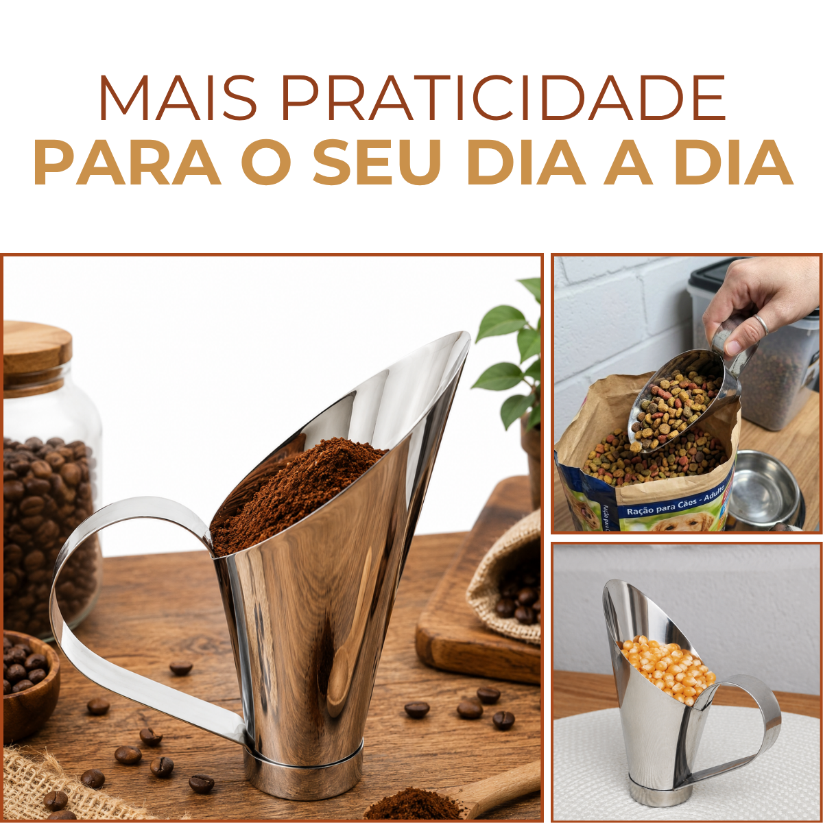 Concha Cereais Aço Inox 100g