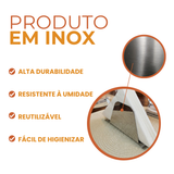 Porta Guardanapo Mesa Aço Inox