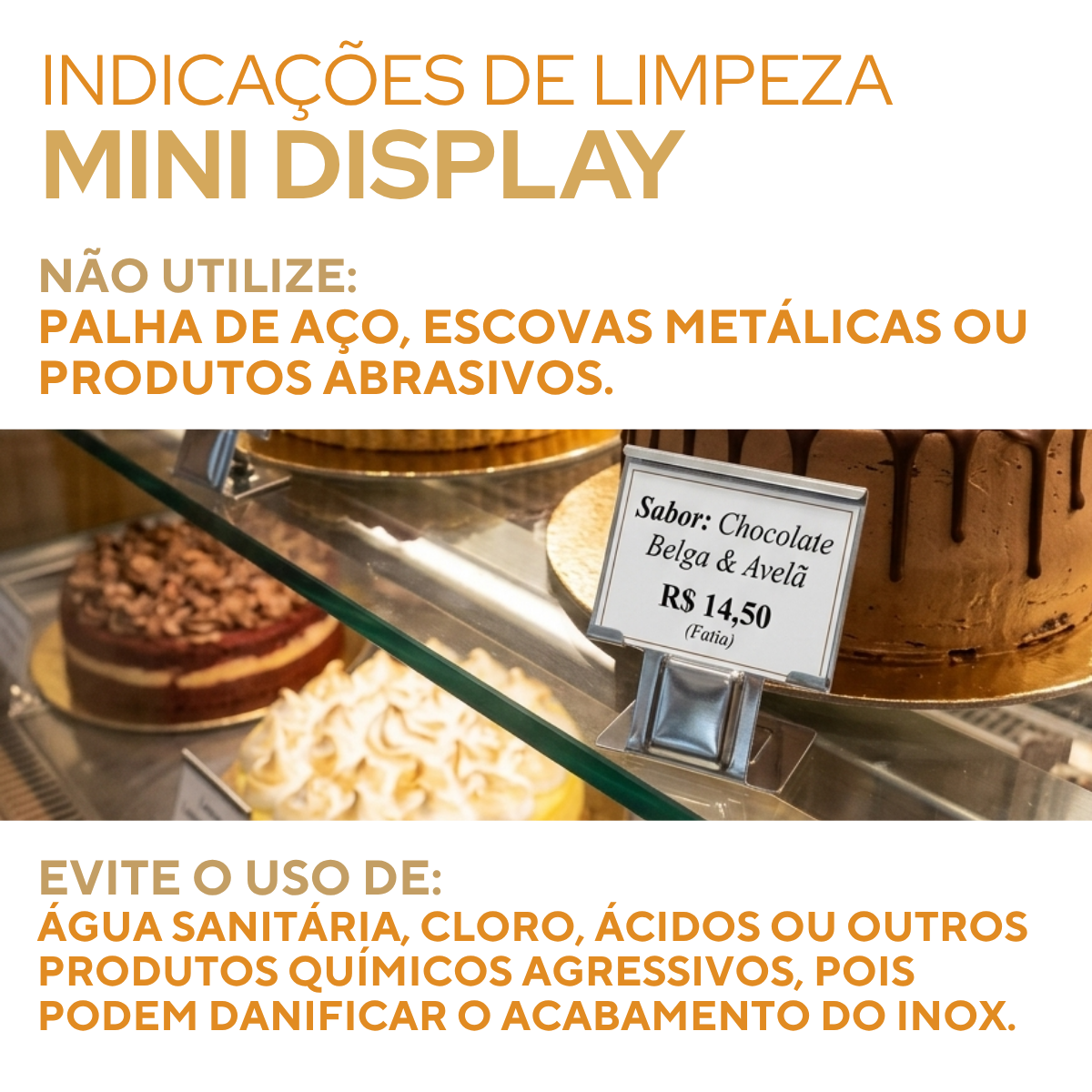 Mini Display de mesa para identificação