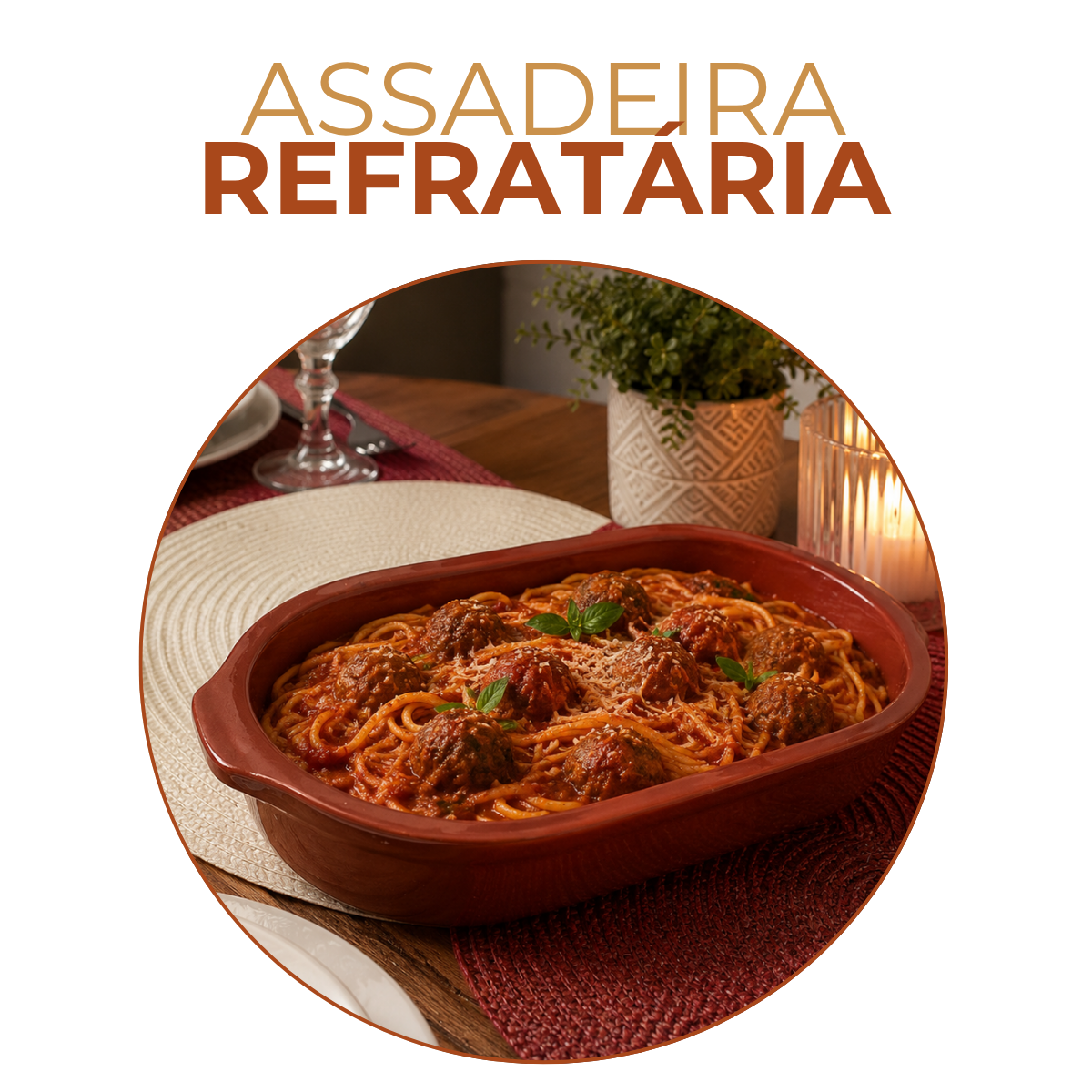 Assadeira Oval Cerâmica 3,1L