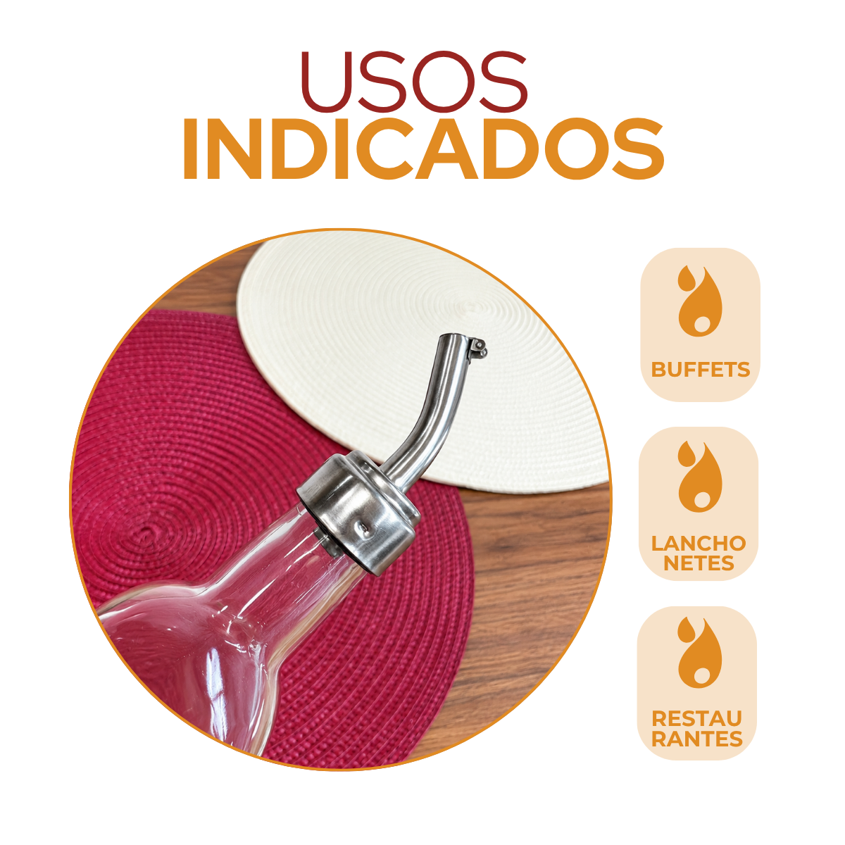 Galheteiro de Vidro 500ml Com Bico