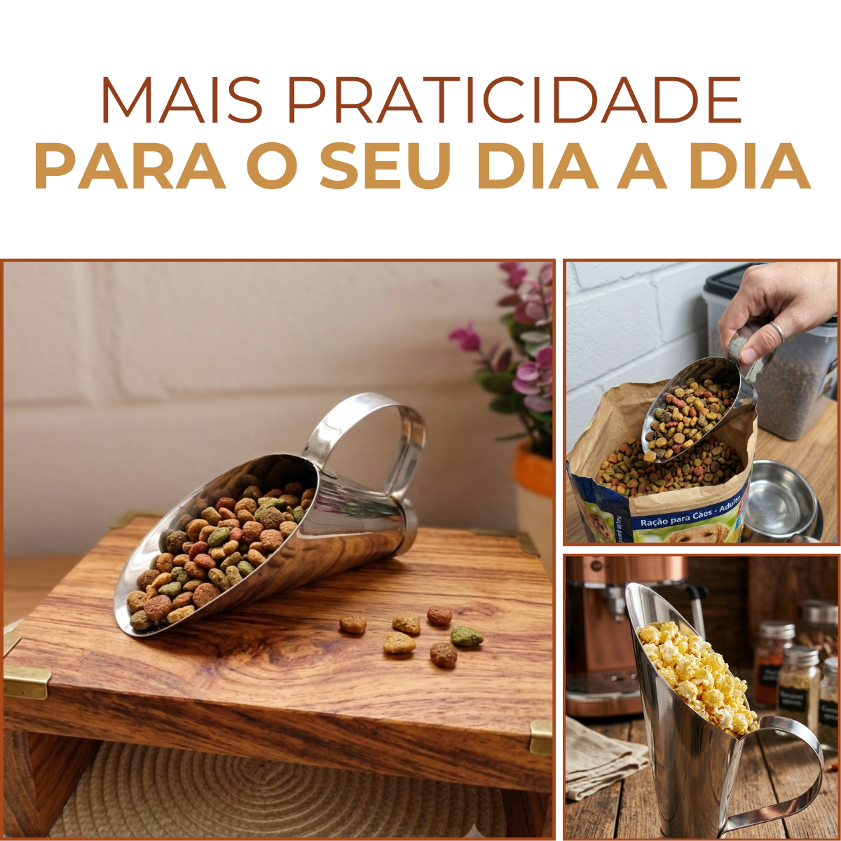 Concha de Cereais Aço Inox 150g