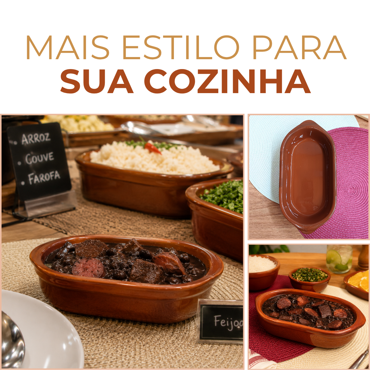 Assadeira Oval Cerâmica 1L