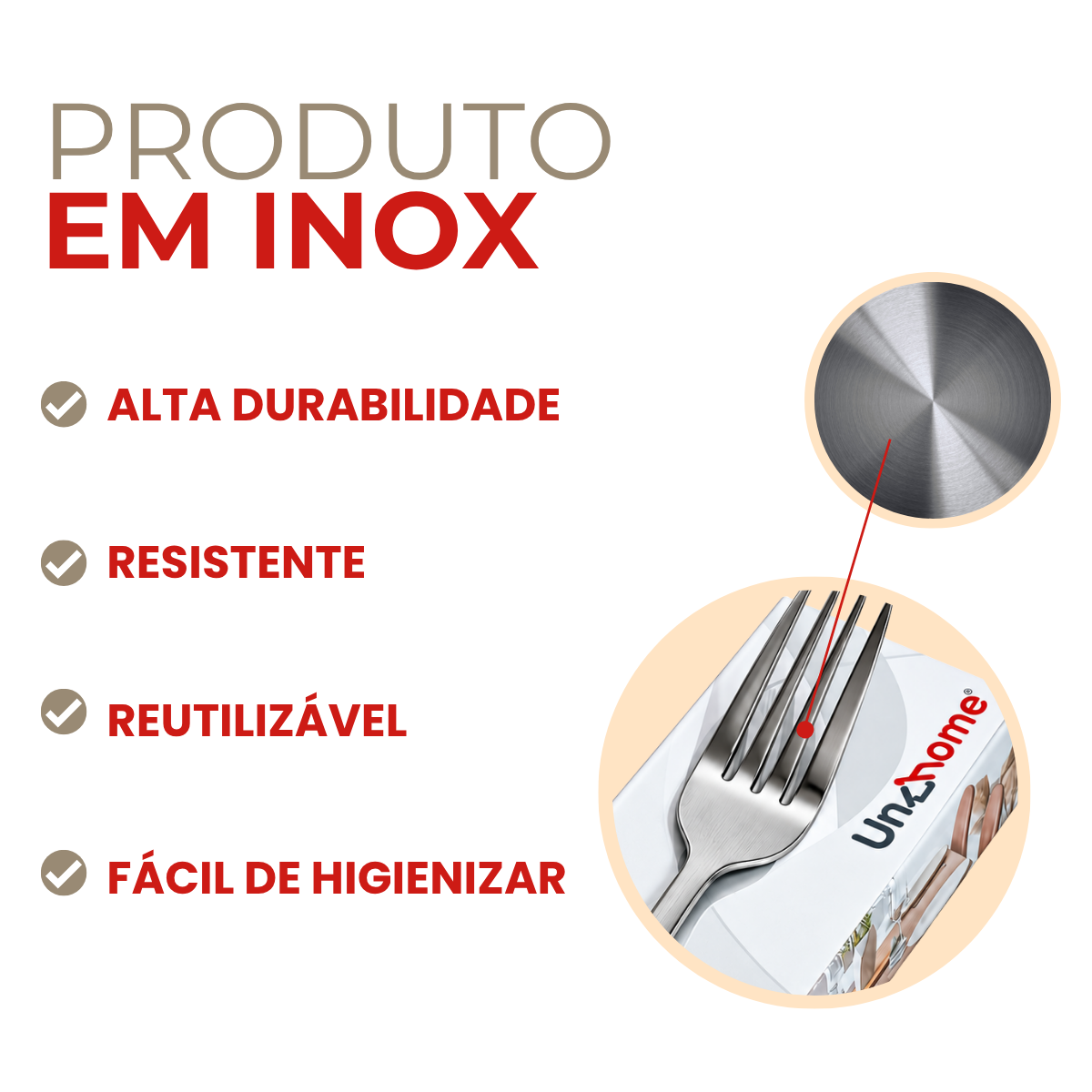 Garfo de Mesa Novara Aço Inox