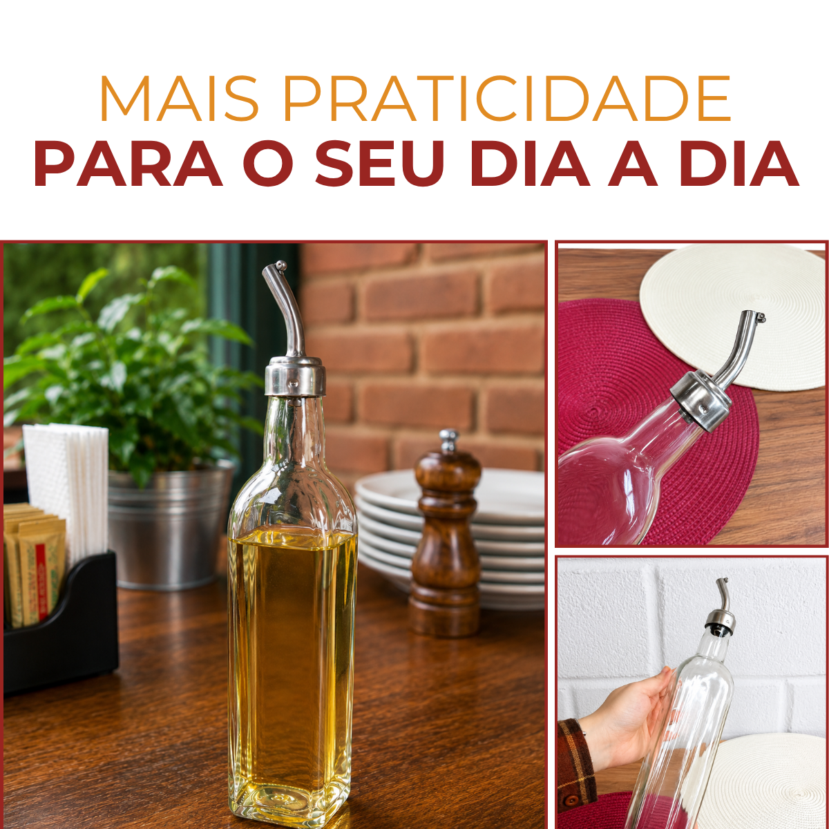 Galheteiro de Vidro 500ml Com Bico