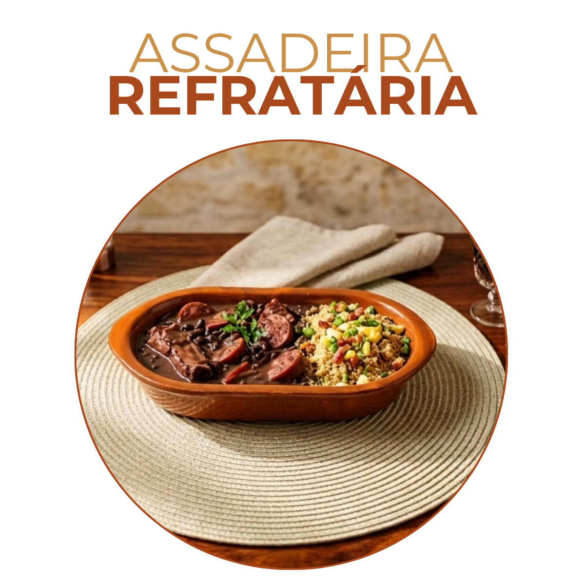 Assadeira Oval Cerâmica 400ml