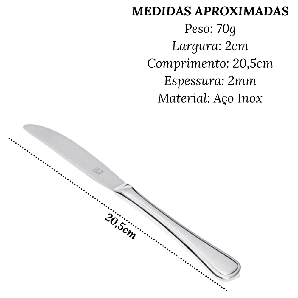 Faca de Sobremesa Buzios 20,5cm Hercules