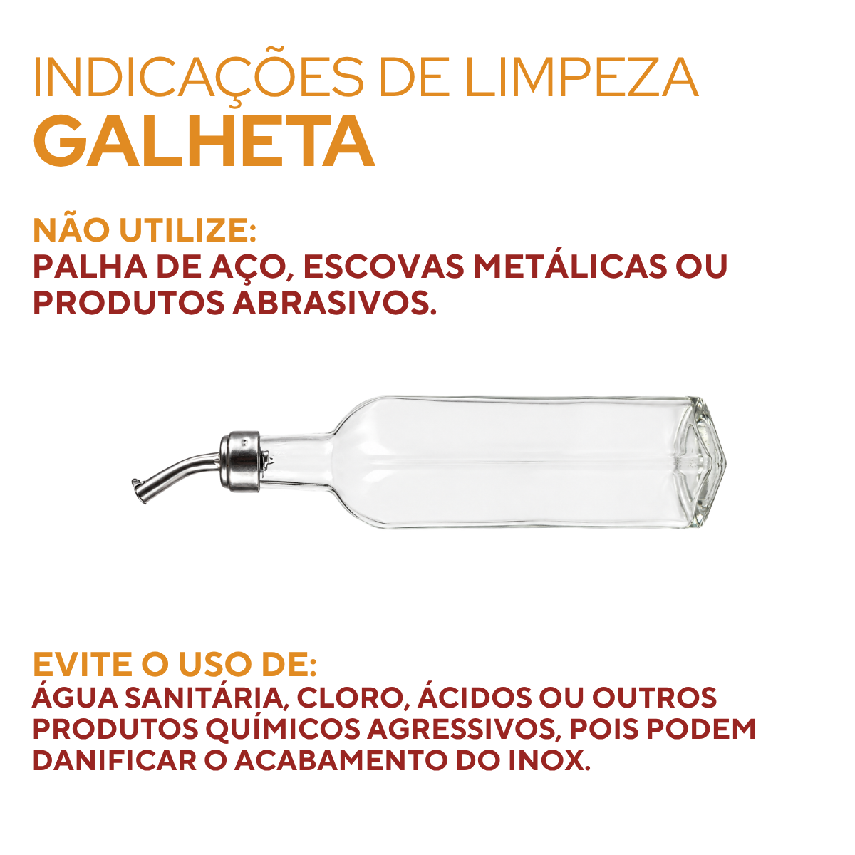 Galheteiro de Vidro 500ml Com Bico