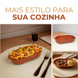 Assadeira Oval Cerâmica 400ml