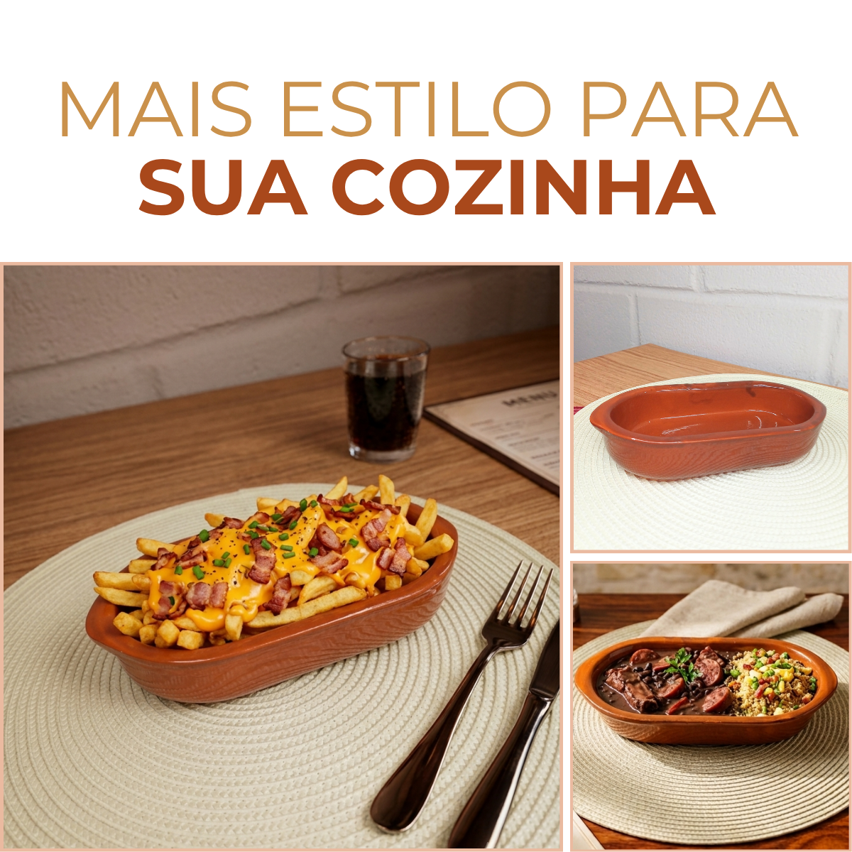 Assadeira Oval Cerâmica 400ml