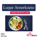 Lugar Americano Azul Couro Sintético - A Gourmet
