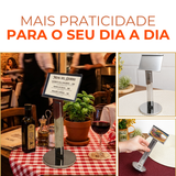 Display Mesa Identificação Grande Aço Inox