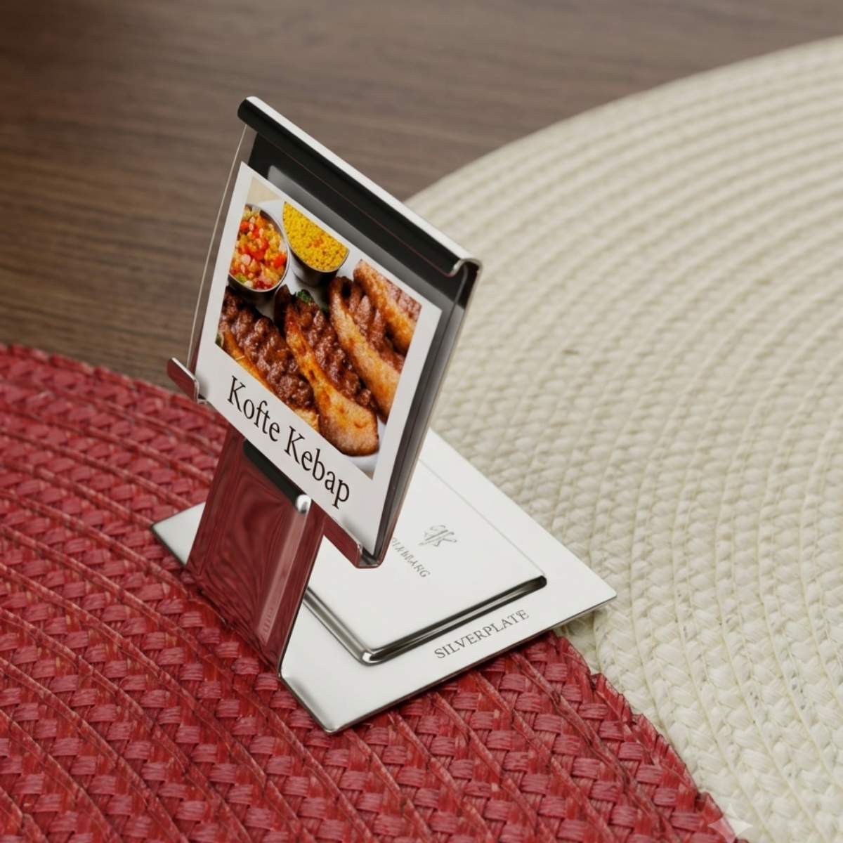 Mini Display de mesa para identificação