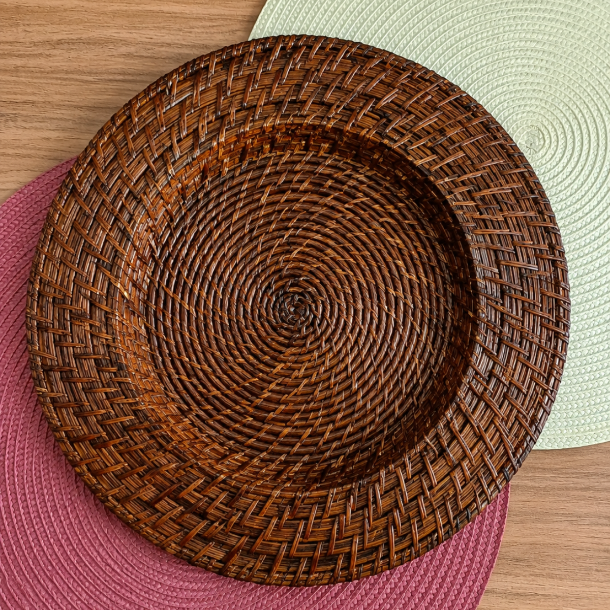 Sousplat Escuro Rattan 32cm