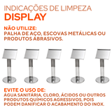 Display Mesa Identificação Grande Aço Inox