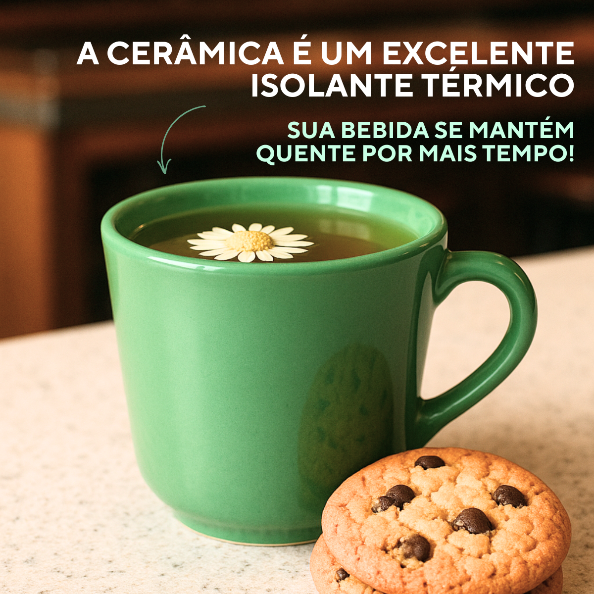 Xicara de Chá sem Pires Verde
