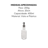 Garrafa Azeite/Vinagre Vidro - A Gourmet