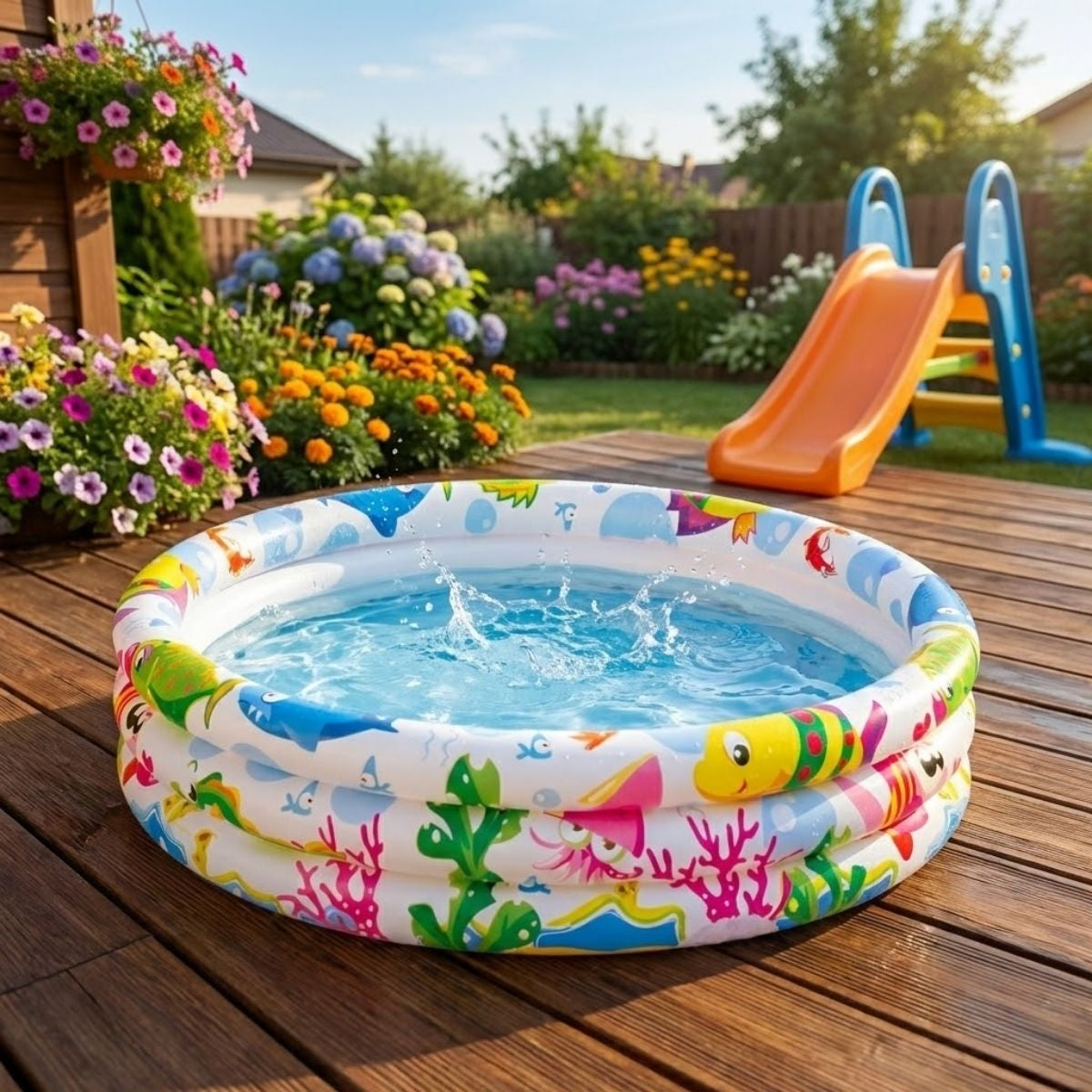 Piscina Redonda Infantil 180 Litros Verão