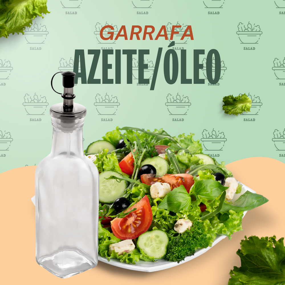 Garrafa Azeite/Vinagre Vidro - A Gourmet