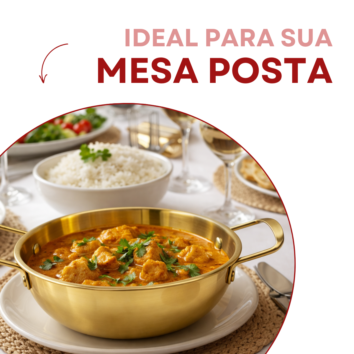 Panela Pergaminho Dourada Servir