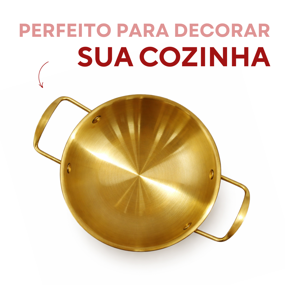 Panela Pergaminho Dourada Servir