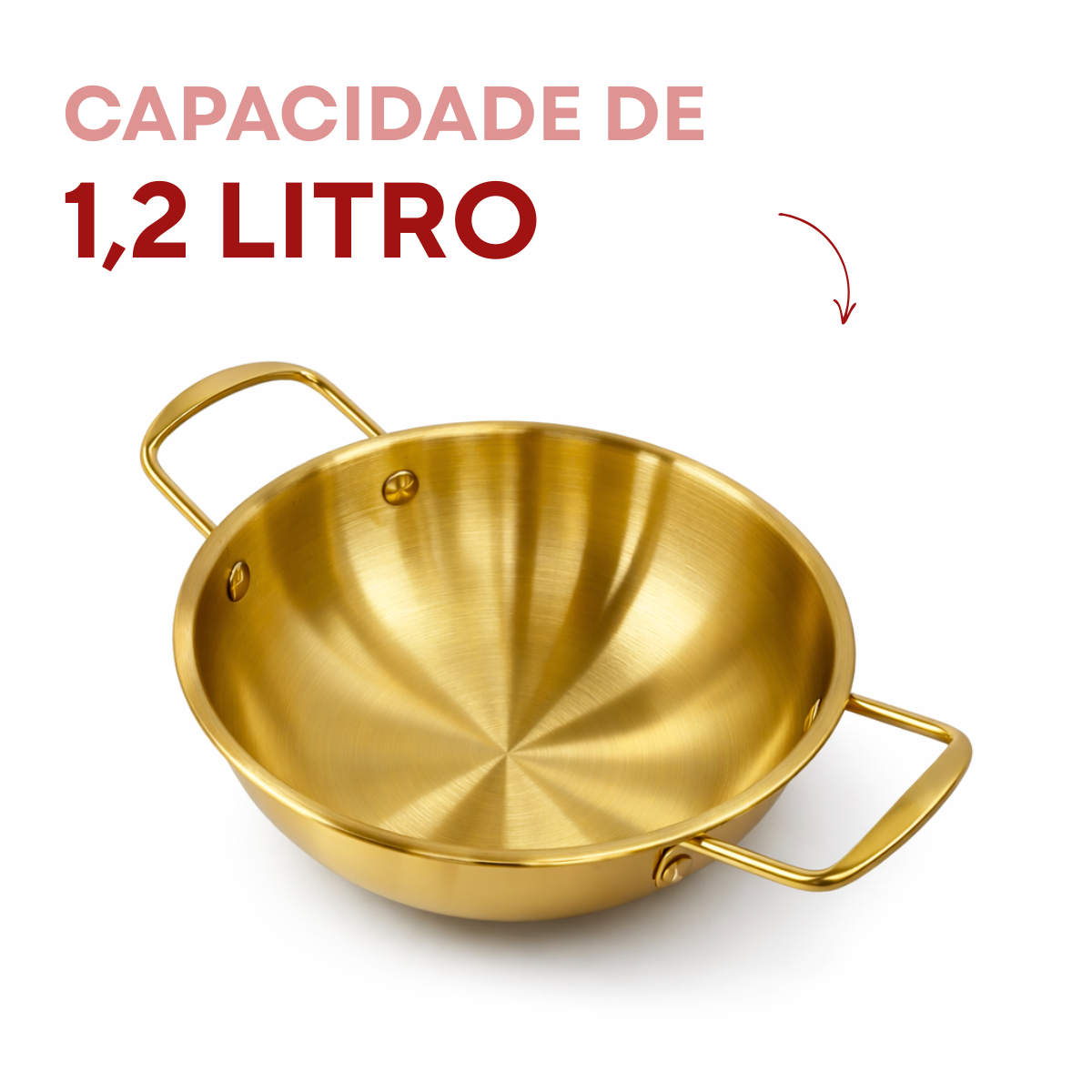 Panela Pergaminho Dourada Servir